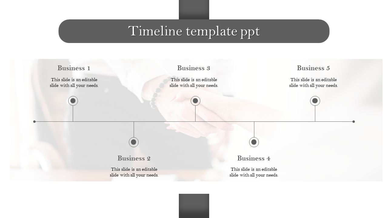 Amazing Timeline Template PPT Designs With Five Node